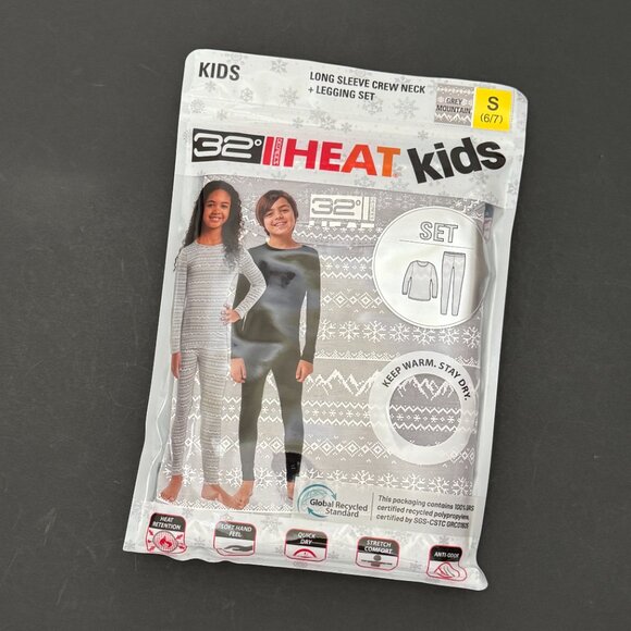 32 Degrees Kids' Gray Heat Set - S (6/7) NWT - Picture 2 of 13